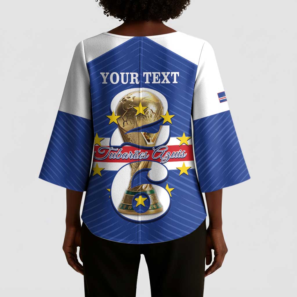 Personalized Cape Verde Football Kimono Sleeve Blouse 2026 Tubaroes Azuis First-ever World Cup