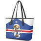 Afro Cape Verde Football Leather Tote Bag 2026 Tubaroes Azuis First-ever World Cup - African Pride