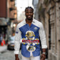 Personalized Afro Cape Verde Football Long Sleeve Button Shirt 2026 Tubaroes Azuis First-ever World Cup - African Pride