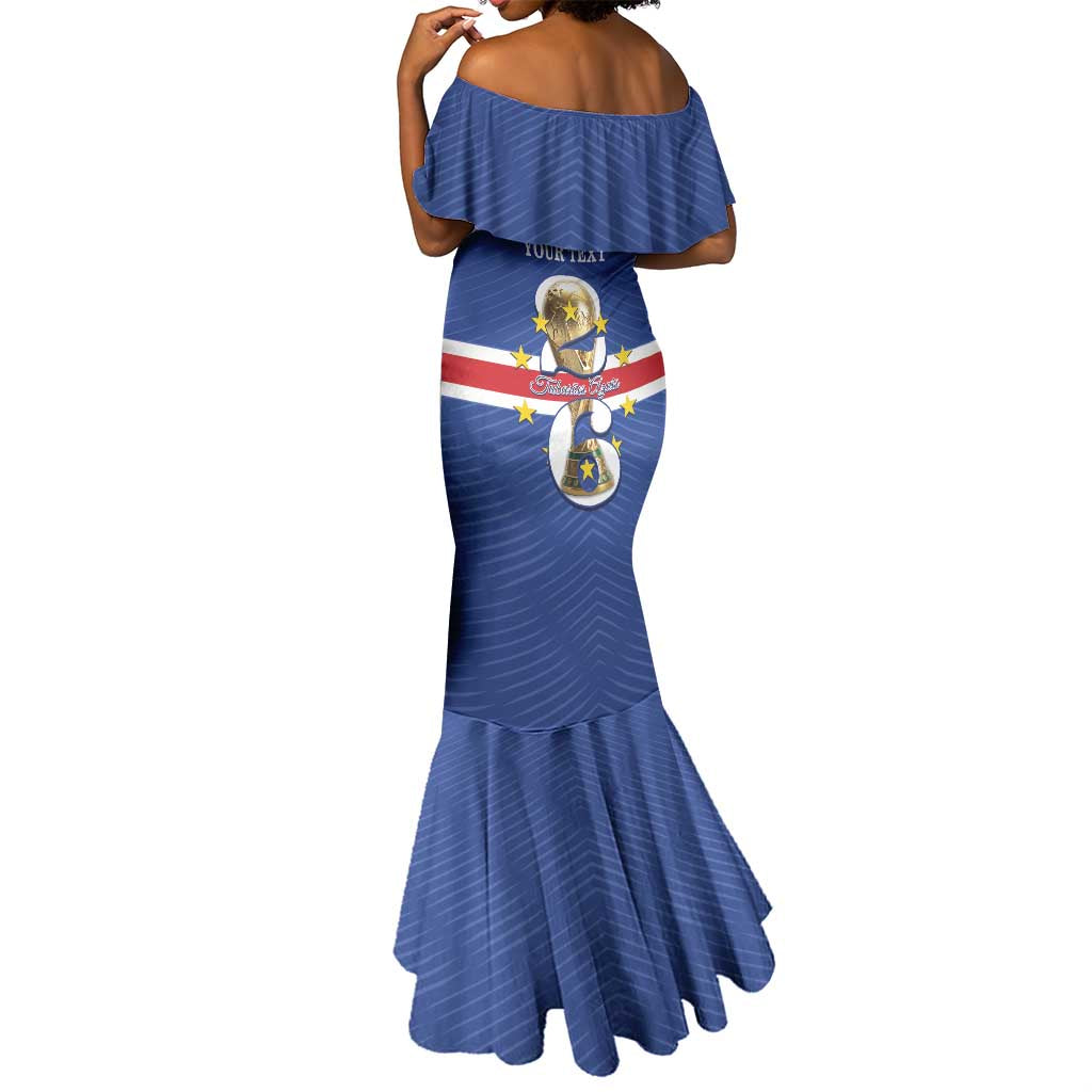 Personalized Afro Cape Verde Football Mermaid Dress 2026 Tubaroes Azuis First-ever World Cup - African Pride
