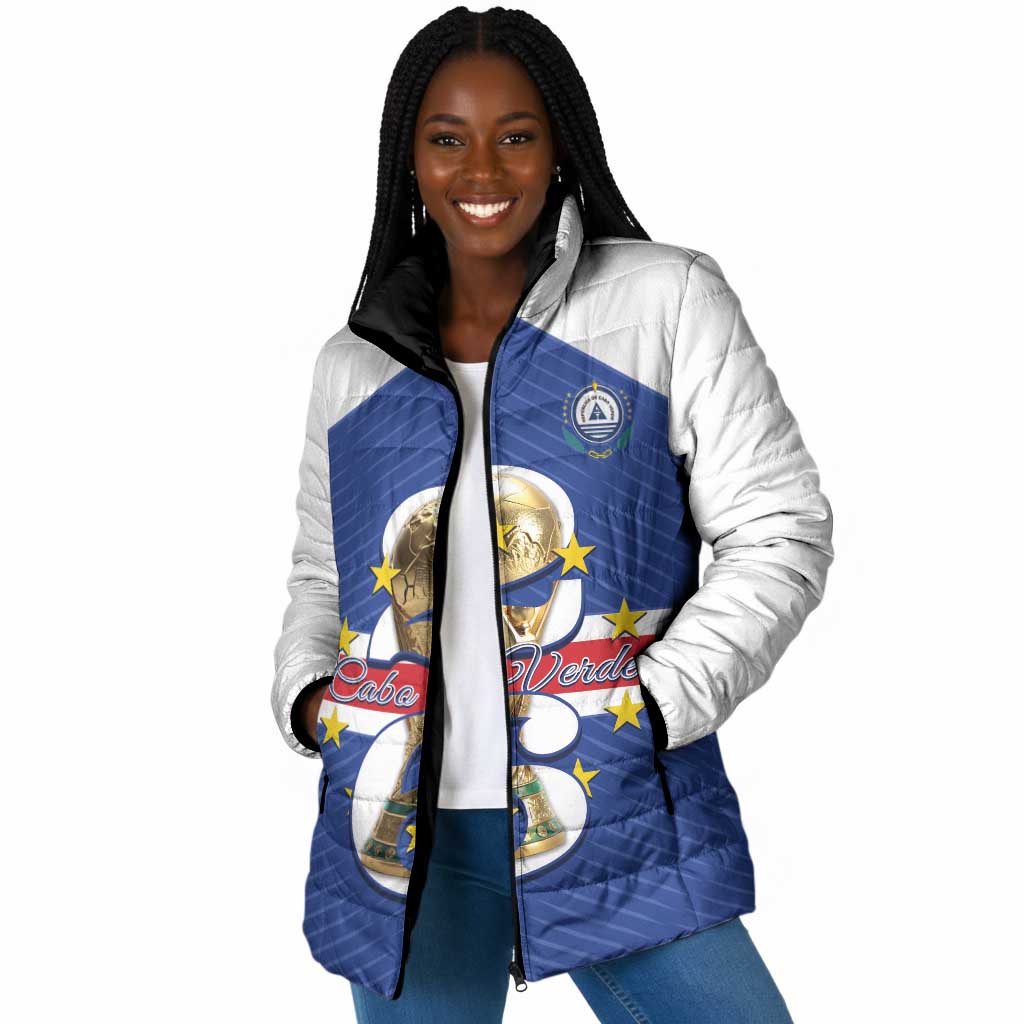 Personalized Cape Verde Football Padded Jacket 2026 Tubaroes Azuis First-ever World Cup