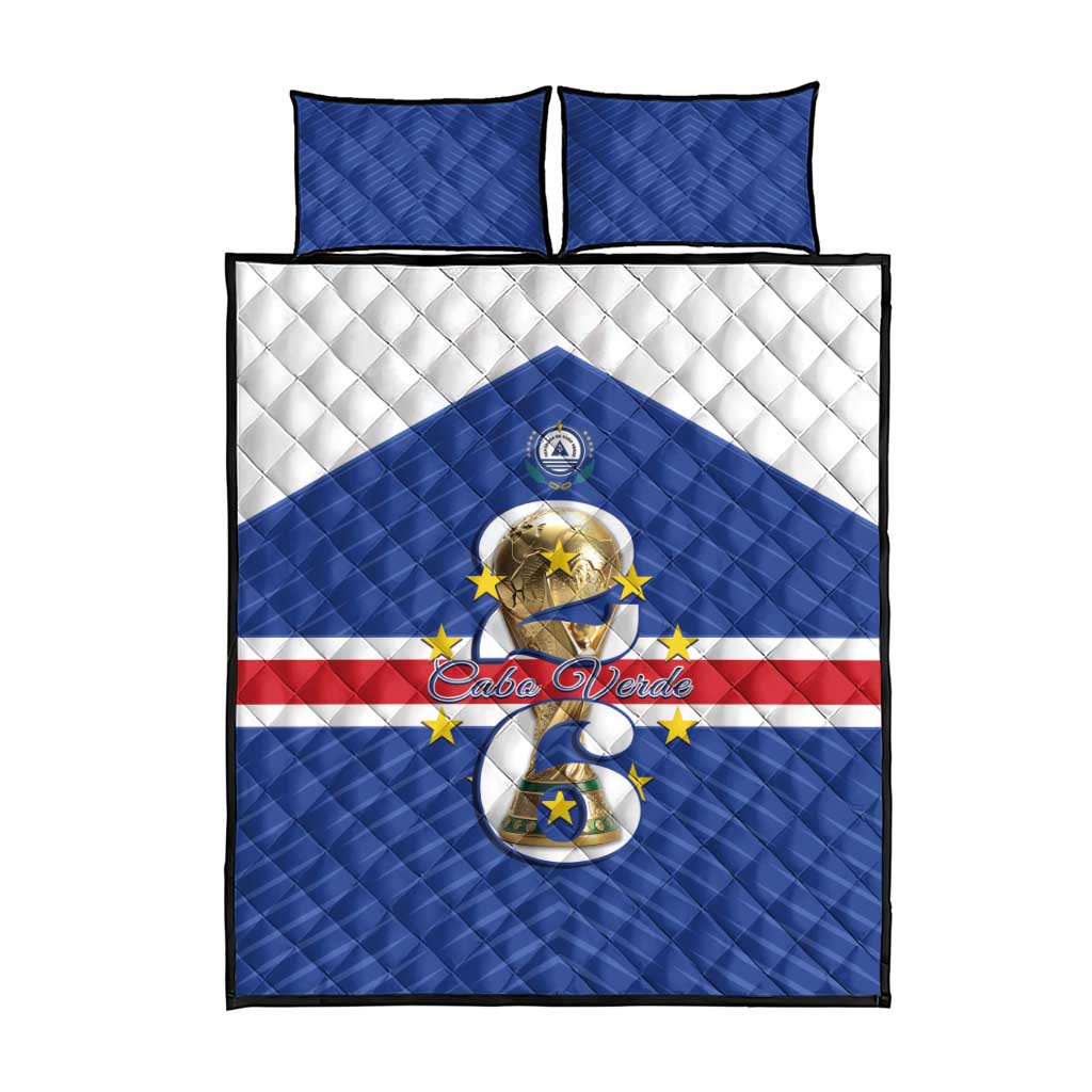 Afro Cape Verde Football Quilt Bed Set 2026 Tubaroes Azuis First-ever World Cup - African Pride