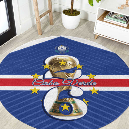 Afro Cape Verde Football Round Carpet 2026 Tubaroes Azuis First-ever World Cup - African Pride