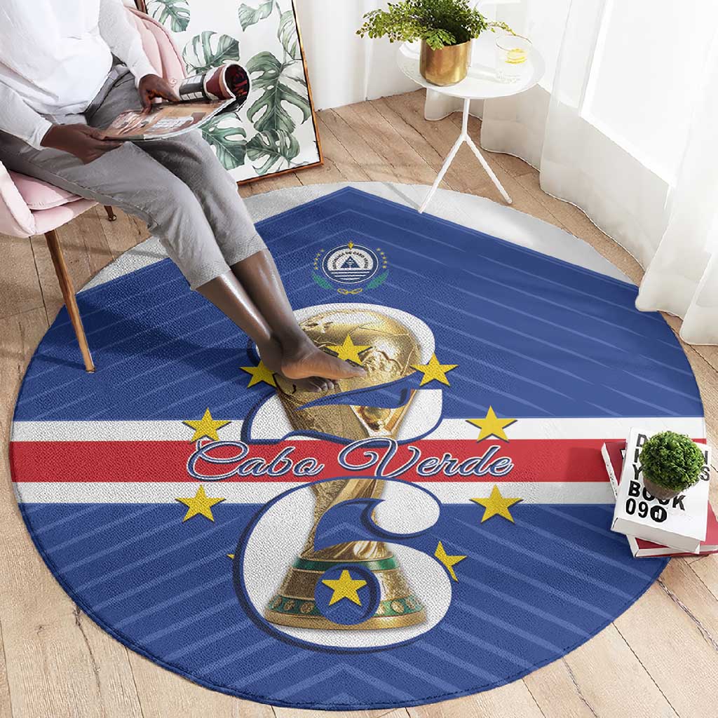 Afro Cape Verde Football Round Carpet 2026 Tubaroes Azuis First-ever World Cup - African Pride