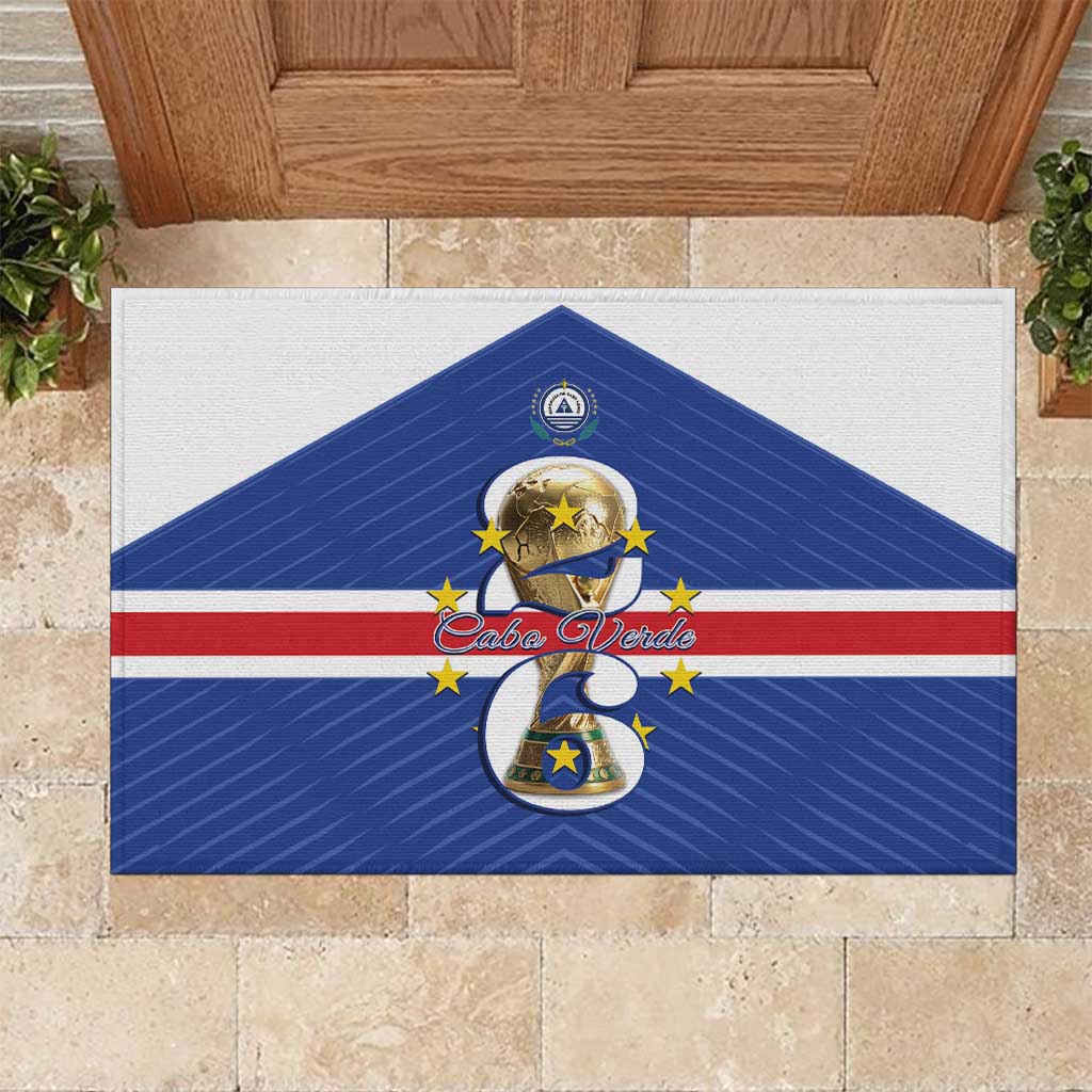 Afro Cape Verde Football Rubber Doormat 2026 Tubaroes Azuis First-ever World Cup - African Pride