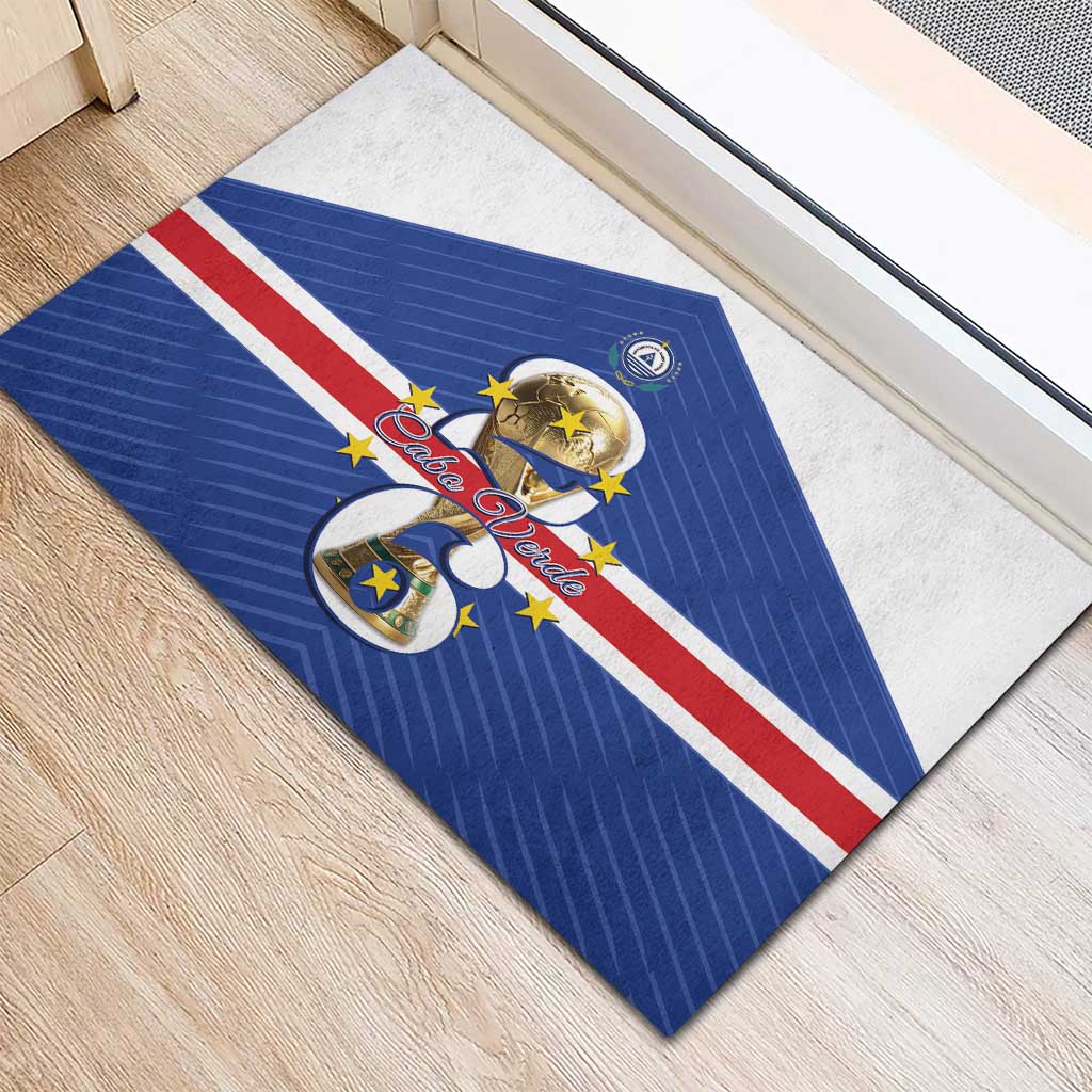 Afro Cape Verde Football Rubber Doormat 2026 Tubaroes Azuis First-ever World Cup - African Pride