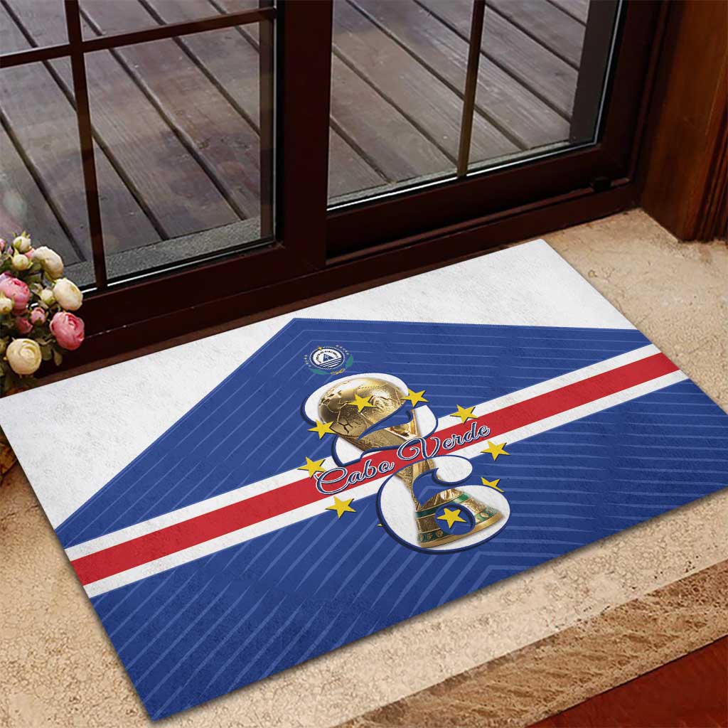 Afro Cape Verde Football Rubber Doormat 2026 Tubaroes Azuis First-ever World Cup - African Pride
