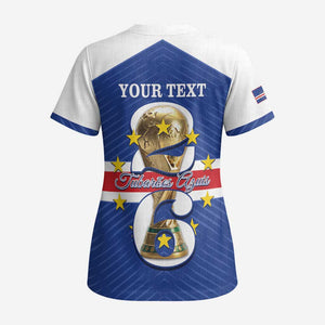 Personalized Afro Cape Verde Football Scrub Top 2026 Tubaroes Azuis First-ever World Cup - African Pride