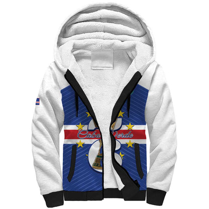 Personalized Afro Cape Verde Football Sherpa Hoodie 2026 Tubaroes Azuis First-ever World Cup - African Pride