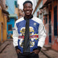 Personalized Afro Cape Verde Football Sleeve Zip Bomber Jacket 2026 Tubaroes Azuis First-ever World Cup - African Pride