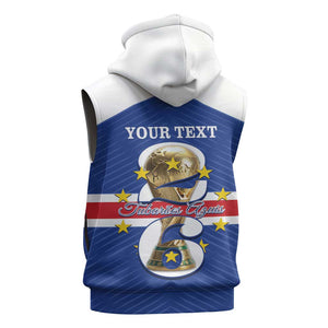 Personalized Afro Cape Verde Football Sleeveless Hoodie 2026 Tubaroes Azuis First-ever World Cup - African Pride