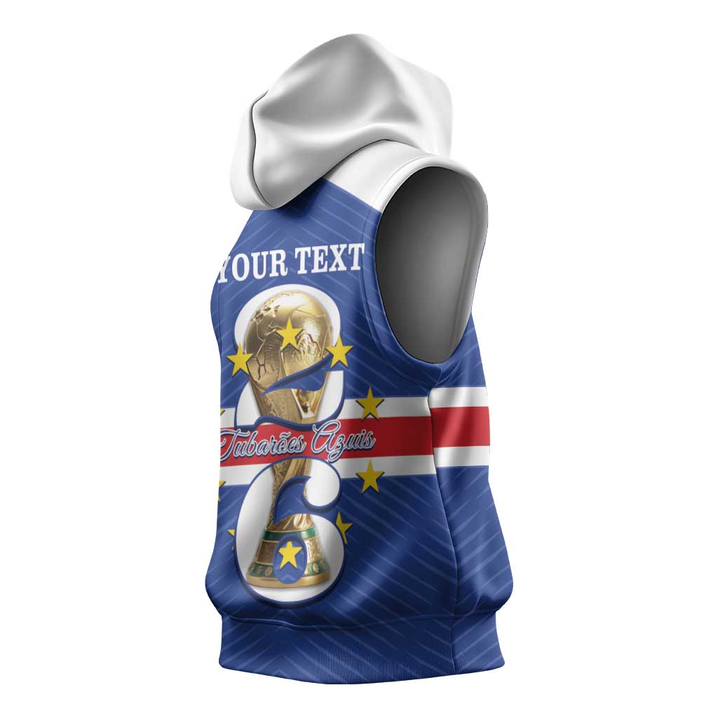 Personalized Afro Cape Verde Football Sleeveless Hoodie 2026 Tubaroes Azuis First-ever World Cup - African Pride