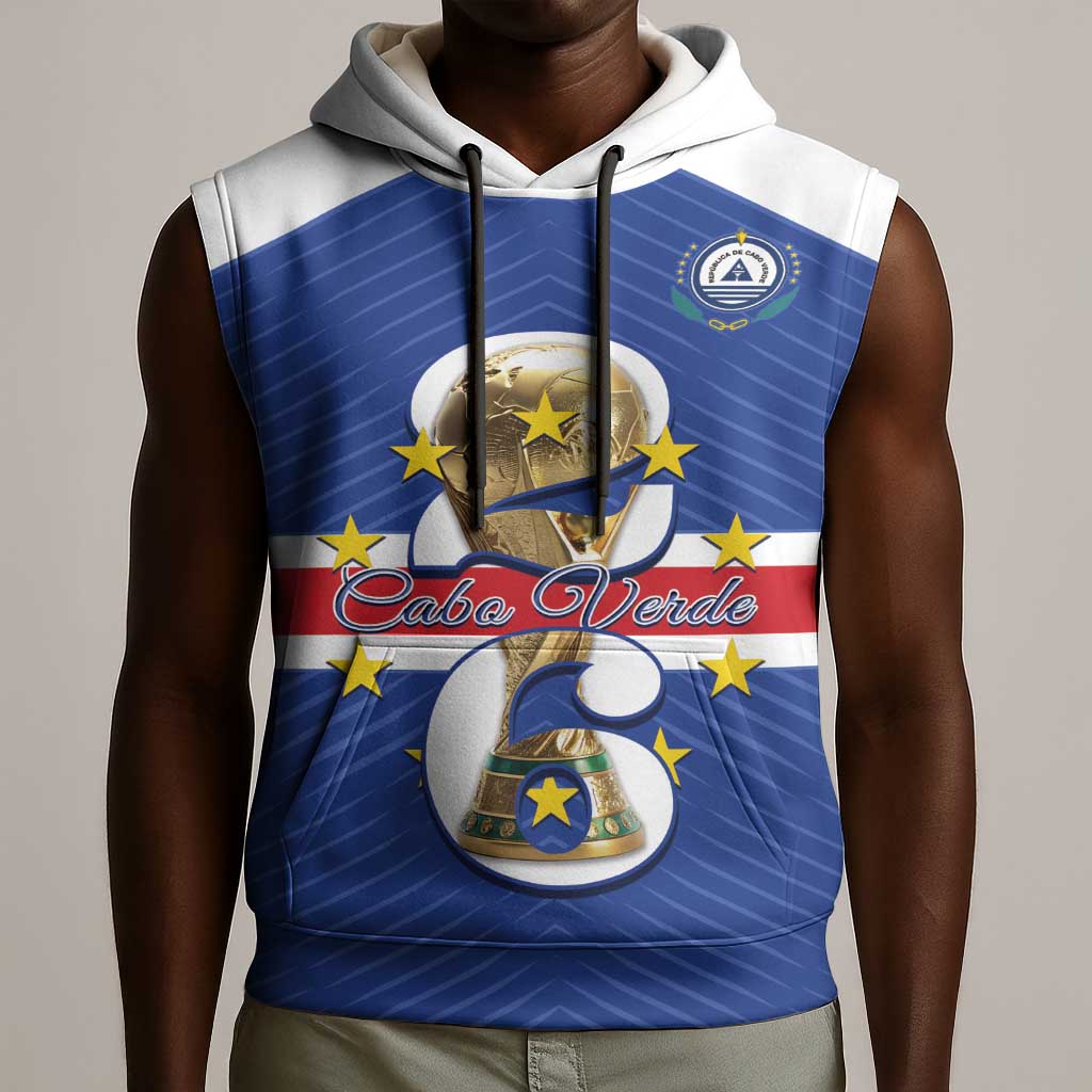 Personalized Afro Cape Verde Football Sleeveless Hoodie 2026 Tubaroes Azuis First-ever World Cup - African Pride
