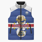 Personalized Cape Verde Football Sleeveless Puffer Jacket 2026 Tubaroes Azuis First-ever World Cup