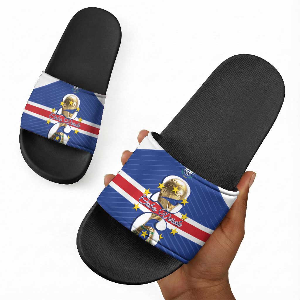 Cape Verde Football Slide Sandals 2026 Tubaroes Azuis First-ever World Cup