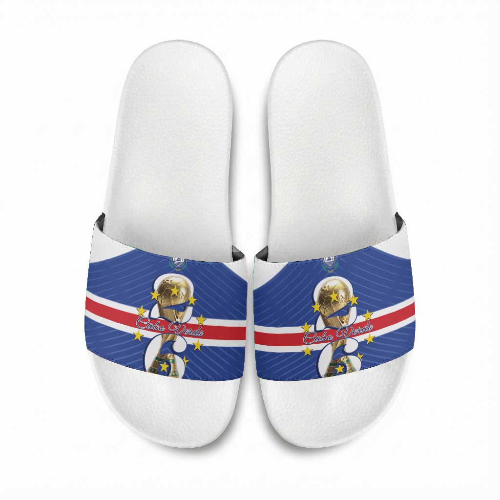 Cape Verde Football Slide Sandals 2026 Tubaroes Azuis First-ever World Cup