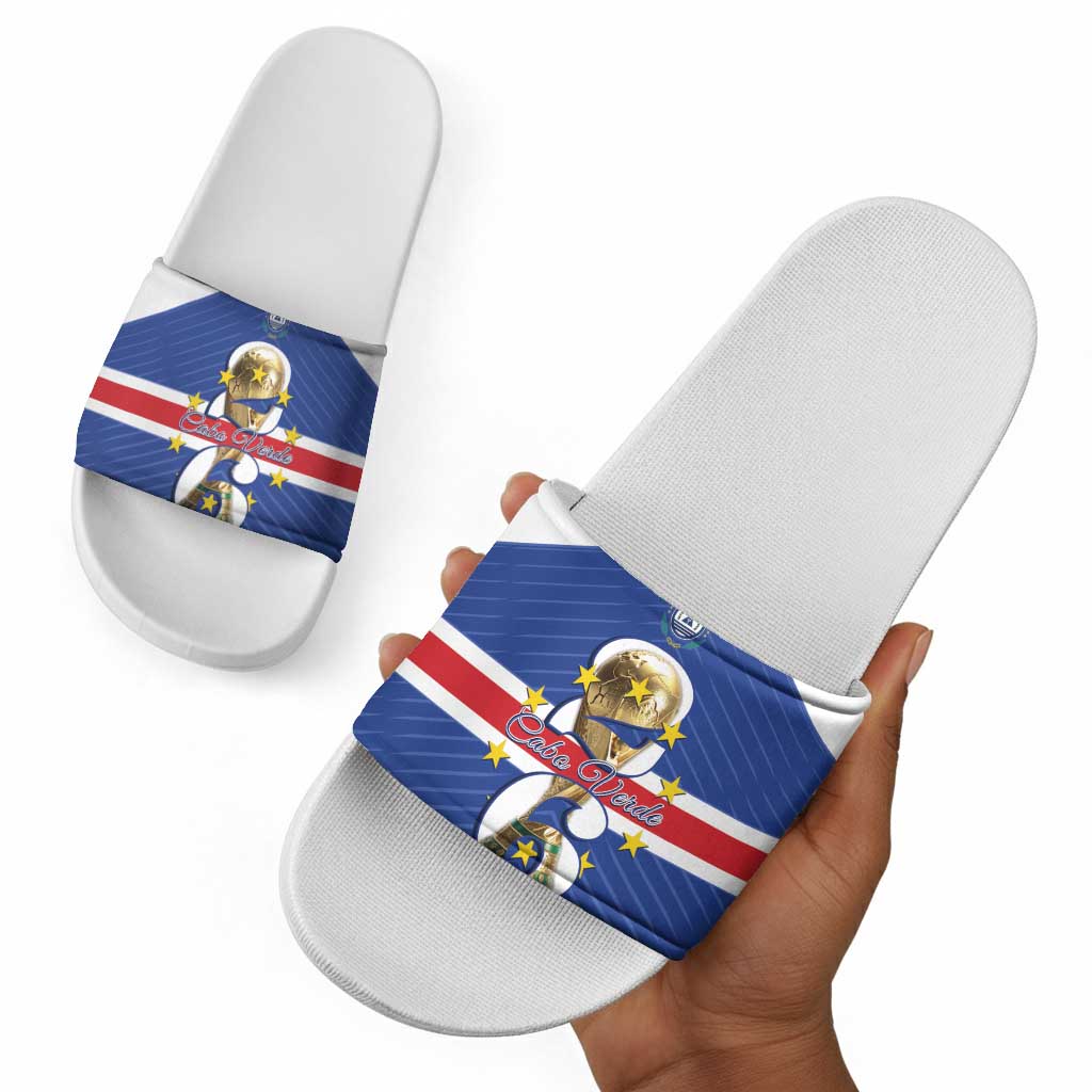 Cape Verde Football Slide Sandals 2026 Tubaroes Azuis First-ever World Cup