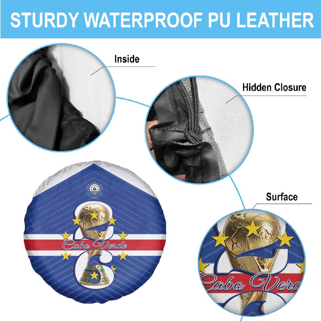 Afro Cape Verde Football Spare Tire Cover 2026 Tubaroes Azuis First-ever World Cup - African Pride