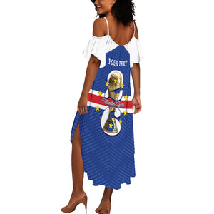 Personalized Afro Cape Verde Football Summer Maxi Dress 2026 Tubaroes Azuis First-ever World Cup - African Pride