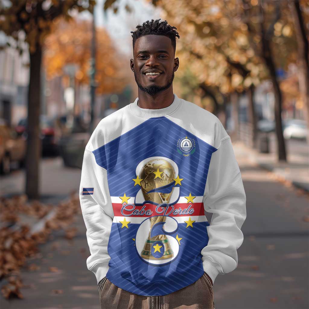 Personalized Afro Cape Verde Football Sweatshirt 2026 Tubaroes Azuis First-ever World Cup - African Pride