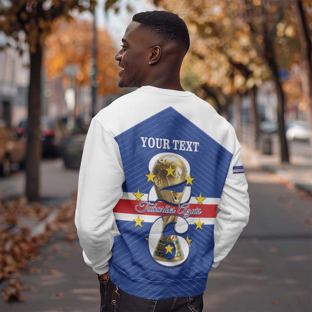 Personalized Afro Cape Verde Football Sweatshirt 2026 Tubaroes Azuis First-ever World Cup - African Pride