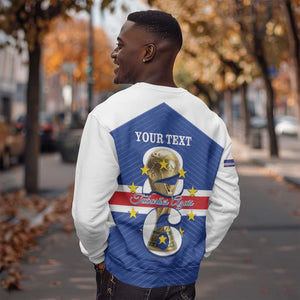 Personalized Afro Cape Verde Football Sweatshirt 2026 Tubaroes Azuis First-ever World Cup - African Pride