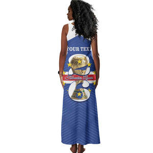 Personalized Afro Cape Verde Football Tank Maxi Dress 2026 Tubaroes Azuis First-ever World Cup - African Pride