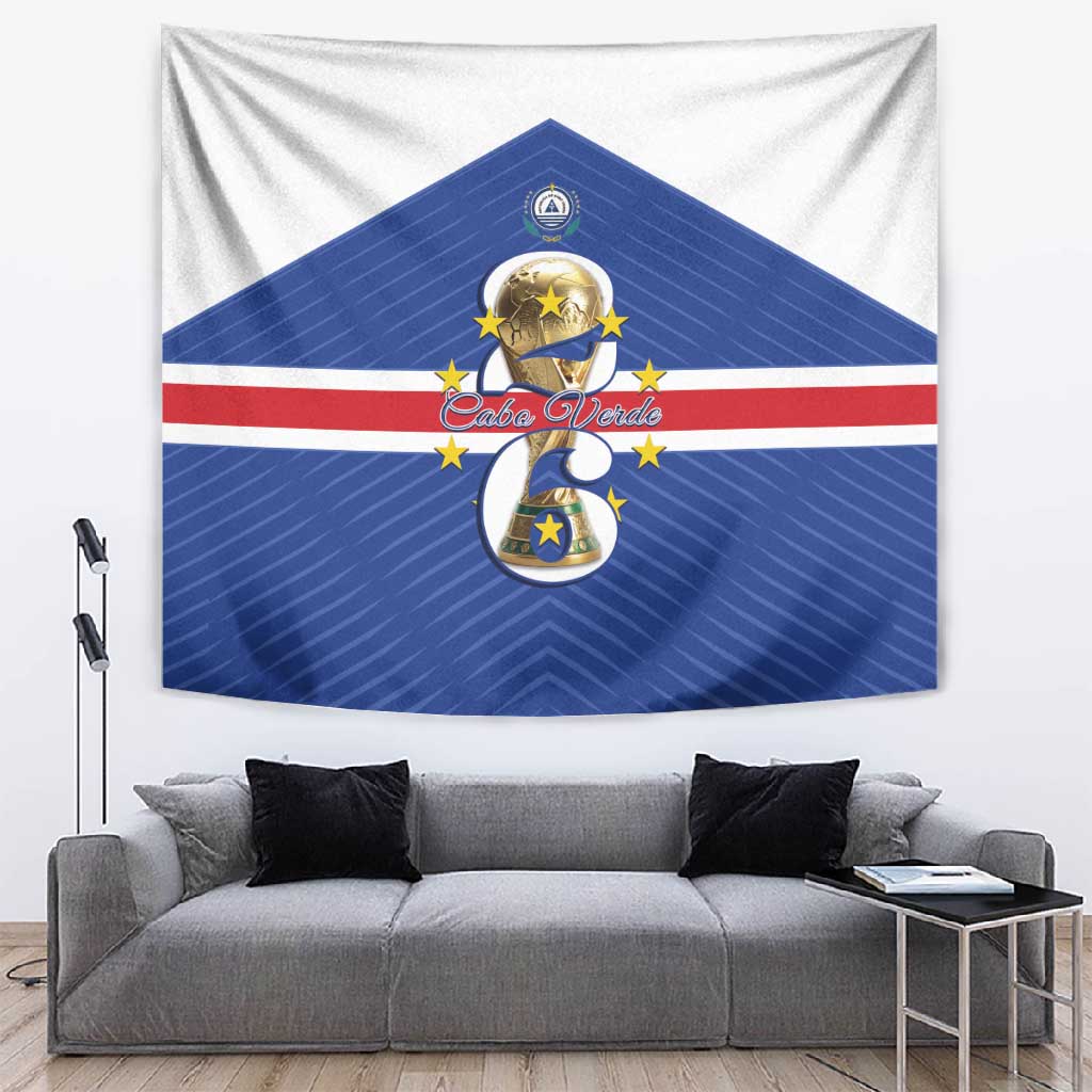 Afro Cape Verde Football Tapestry 2026 Tubaroes Azuis First-ever World Cup - African Pride