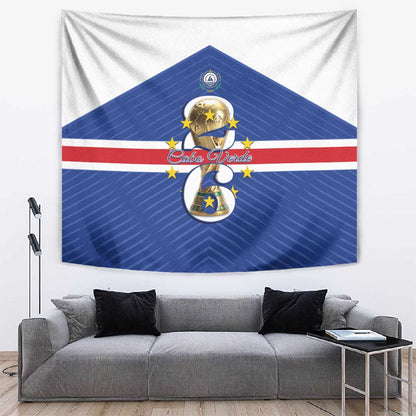 Afro Cape Verde Football Tapestry 2026 Tubaroes Azuis First-ever World Cup - African Pride