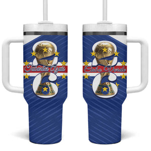 Personalized Afro Cape Verde Football Tumbler With Handle 2026 Tubaroes Azuis First-ever World Cup - African Pride