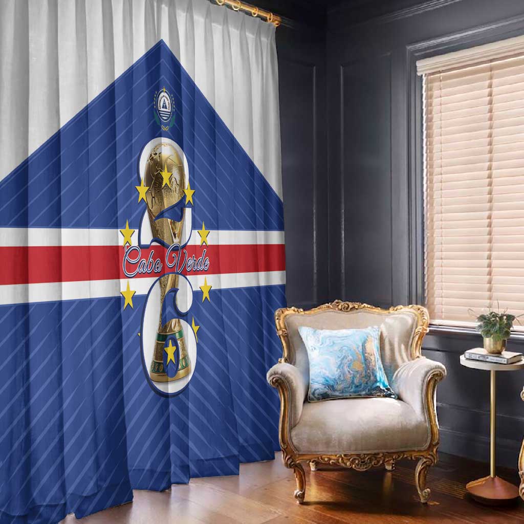 Afro Cape Verde Football Window Curtain 2026 Tubaroes Azuis First-ever World Cup - African Pride