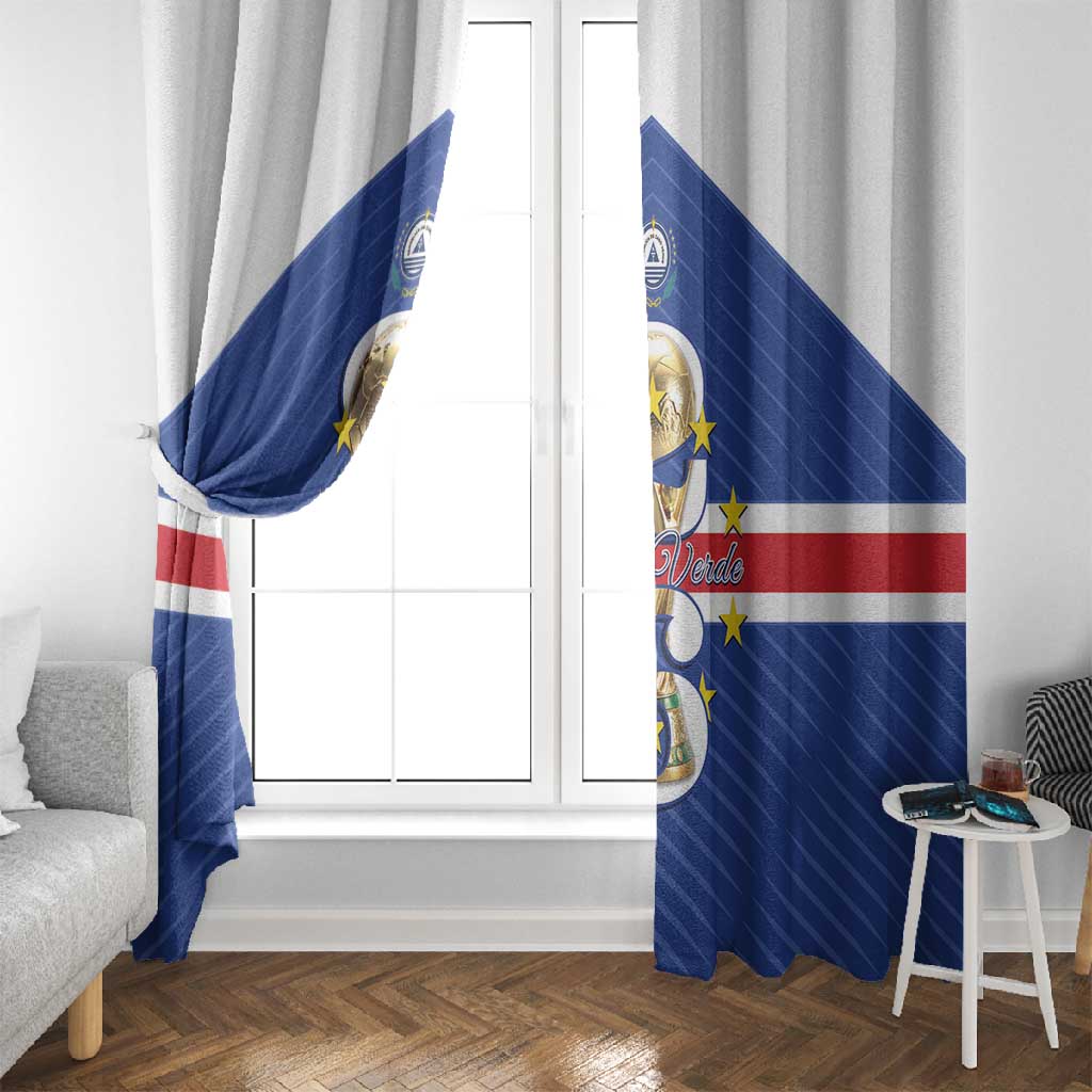 Afro Cape Verde Football Window Curtain 2026 Tubaroes Azuis First-ever World Cup - African Pride