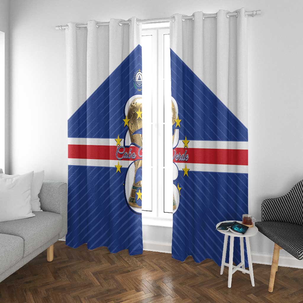 Afro Cape Verde Football Window Curtain 2026 Tubaroes Azuis First-ever World Cup - African Pride