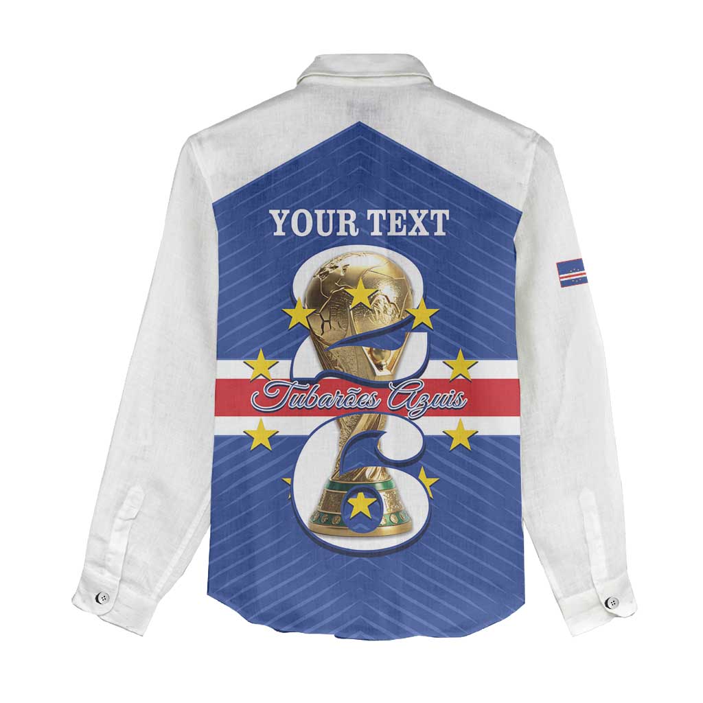 Personalized Afro Cape Verde Football Women Casual Shirt 2026 Tubaroes Azuis First-ever World Cup - African Pride