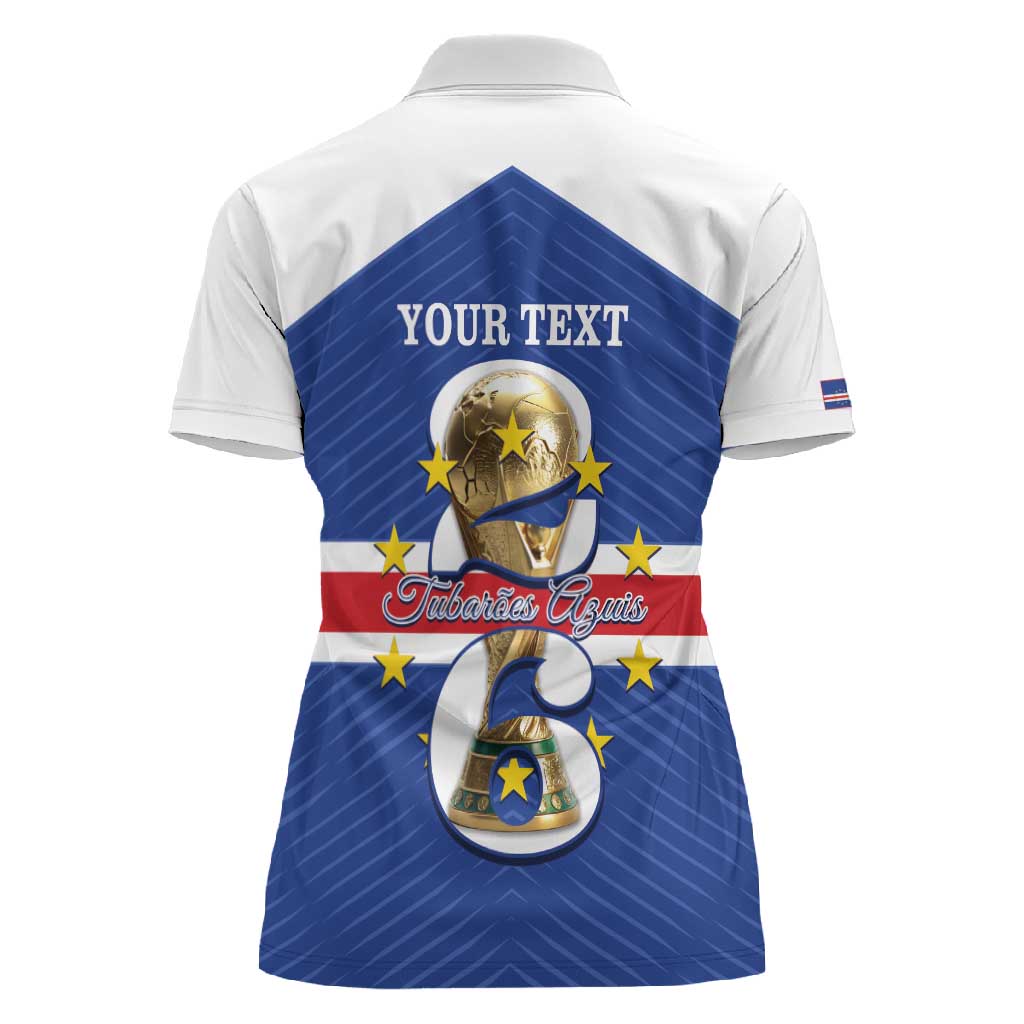 Personalized Afro Cape Verde Football Women Polo Shirt 2026 Tubaroes Azuis First-ever World Cup - African Pride