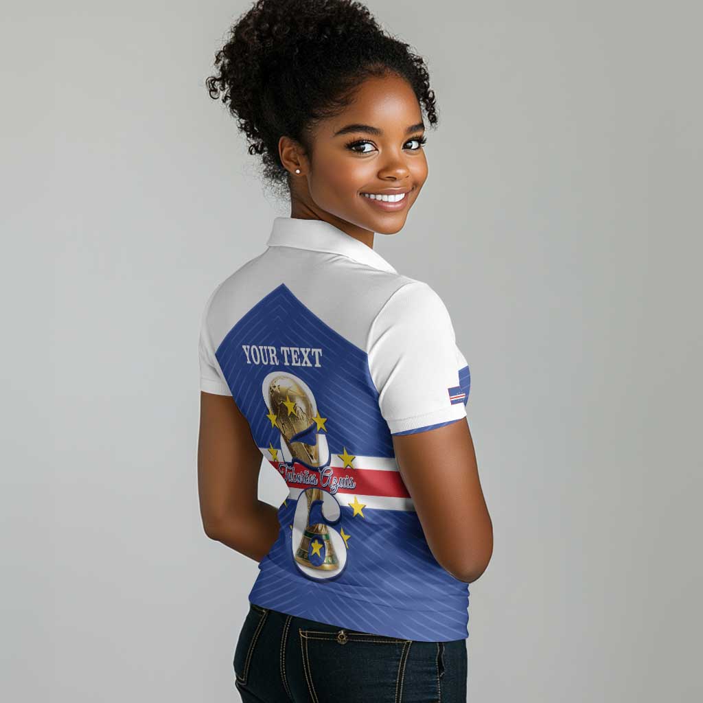 Personalized Afro Cape Verde Football Women Polo Shirt 2026 Tubaroes Azuis First-ever World Cup - African Pride