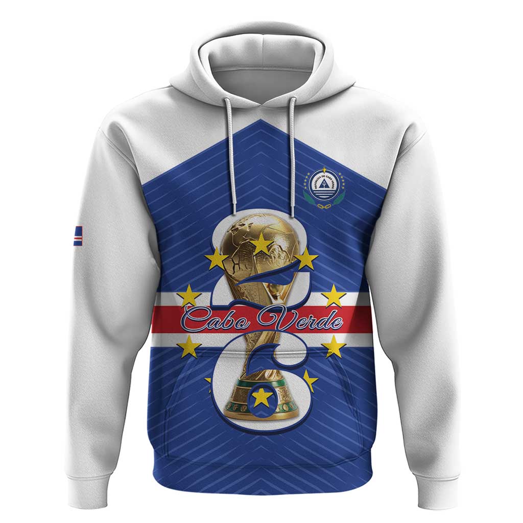 Personalized Afro Cape Verde Football Zip Hoodie 2026 Tubaroes Azuis First-ever World Cup - African Pride