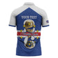 Personalized Cape Verde Football Zipper Polo Shirt 2026 Tubaroes Azuis First-ever World Cup