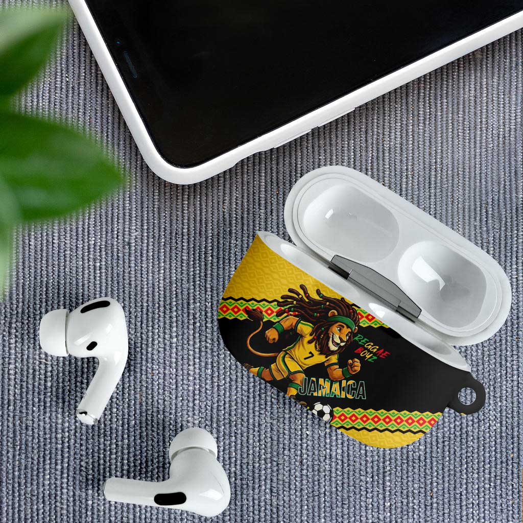 Jamaica 2026 Football Custom AirPods Case Go Reggae Boyz Rasta Lion Sporty
