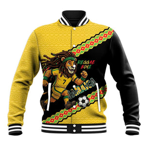 Jamaica 2026 Football Custom Baseball Jacket Go Reggae Boyz Rasta Lion Sporty