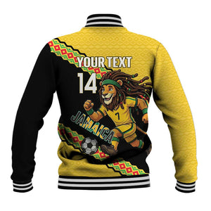 Jamaica 2026 Football Custom Baseball Jacket Go Reggae Boyz Rasta Lion Sporty