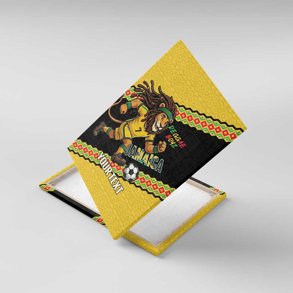Jamaica 2026 Football Custom Canvas Wall Art Go Reggae Boyz Rasta Lion Sporty