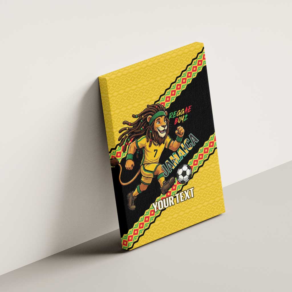 Jamaica 2026 Football Custom Canvas Wall Art Go Reggae Boyz Rasta Lion Sporty