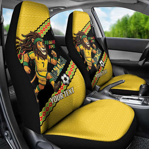 Jamaica 2026 Football Custom Car Seat Cover Go Reggae Boyz Rasta Lion Sporty