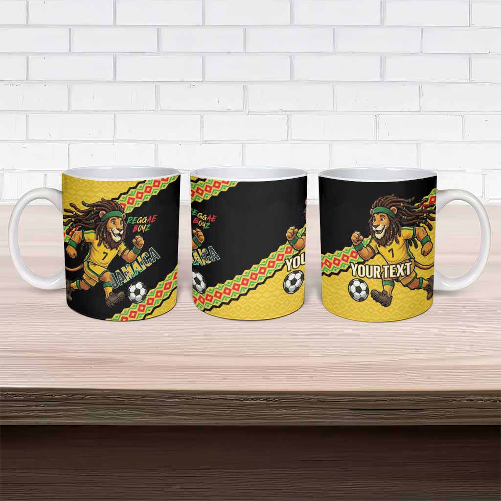 Jamaica 2026 Football Custom Ceramic Mug Go Reggae Boyz Rasta Lion Sporty