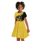 Jamaica 2026 Football Custom Kid Short Sleeve Dress Go Reggae Boyz Rasta Lion Sporty