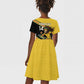 Jamaica 2026 Football Custom Kid Short Sleeve Dress Go Reggae Boyz Rasta Lion Sporty