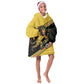 Jamaica 2026 Football Custom Kid Wearable Blanket Hoodie Go Reggae Boyz Rasta Lion Sporty