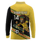 Jamaica 2026 Football Custom Long Sleeve Polo Shirt Go Reggae Boyz Rasta Lion Sporty