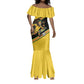 Jamaica 2026 Football Custom Mermaid Dress Go Reggae Boyz Rasta Lion Sporty